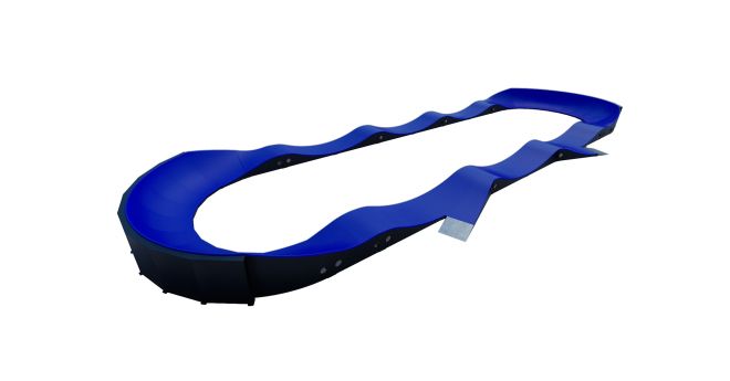 Modular Pumptrack II sinise lainelise rajaga laste mänguväljakule