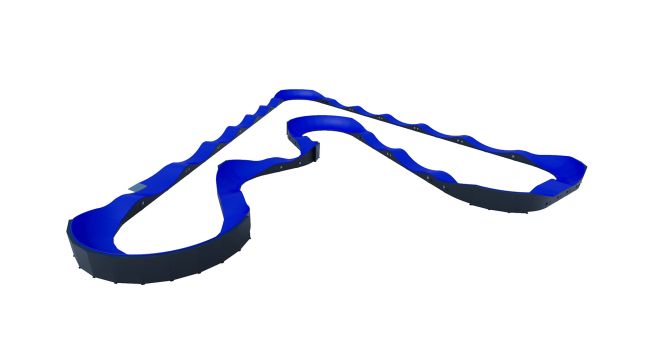 Modular Pumptrack VI sinise sõiduteega modulaarne pumptrack lastemänguväljaku jaoks