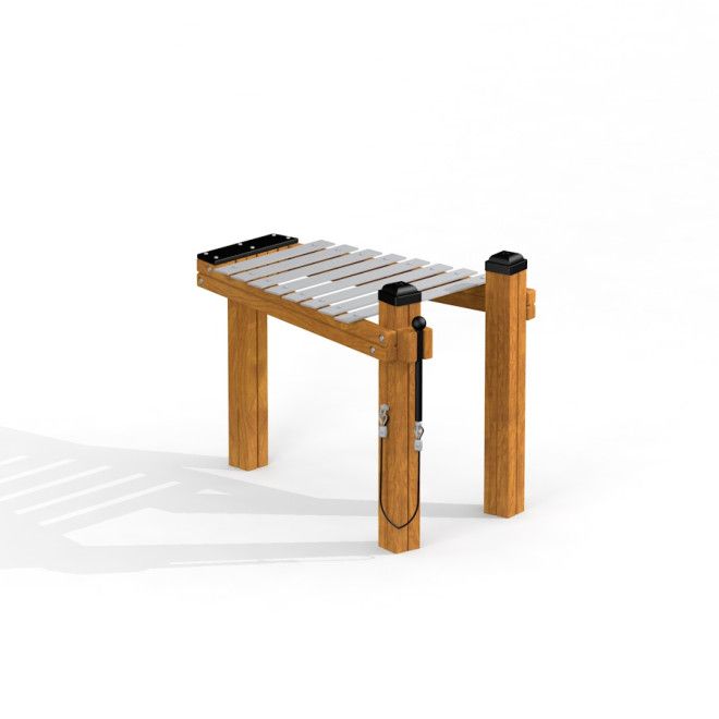Xylophone puidust ja metallridadega mänguväljakumuusika instrument lastele.