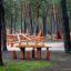 Table Nature with 4 stools puidust looduses asuv mänguväljakuilu element