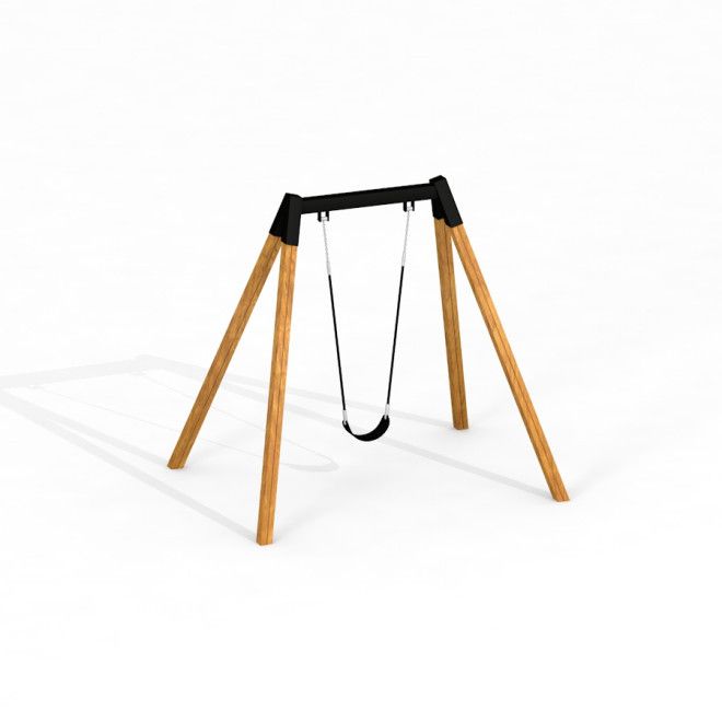 Flexi Seat Swing lastekiik puidust raamiga playgroundile.