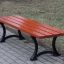 Bordeaux Bench w/o Backrest punane pink musta metallraamiga mänguväljakul