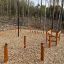 Obstacle Course Crawl Net laste mänguväljakul, puidust postid ja köisvõrk tasakaalu ja julgustuse ar