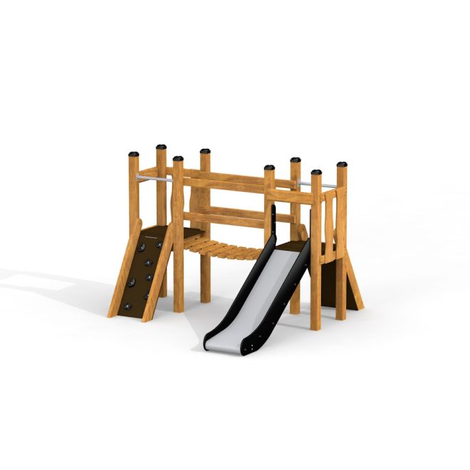 Mini Play Modern Nature mänguväljak liivapaberist libe ja ronimisalaga lastele.