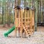 Mini Play Modern Nature laste mänguväljakuväljak rohelise liuguriga metsa all