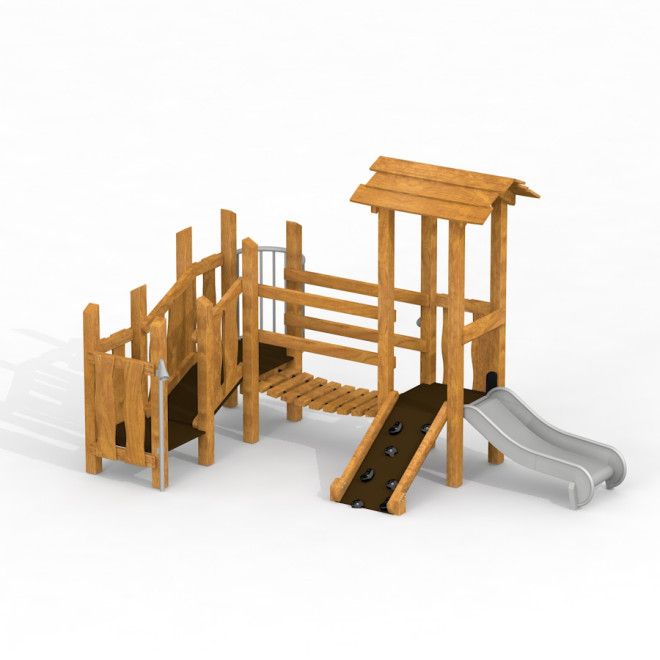 Smart Uvala wooden playhouse with slide laste mänguväljak, puidust mängumaja liuguriga