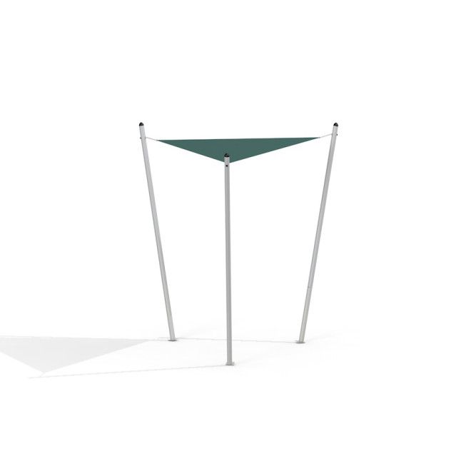 Sun Shade Triangle 3x3x3 Atlantis kolmnurkne varikatus mänguväljakule metallpostidega