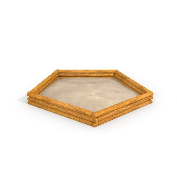 5- angle palisade box liivakast kuuekandilise puidust piirdega mänguväljakule