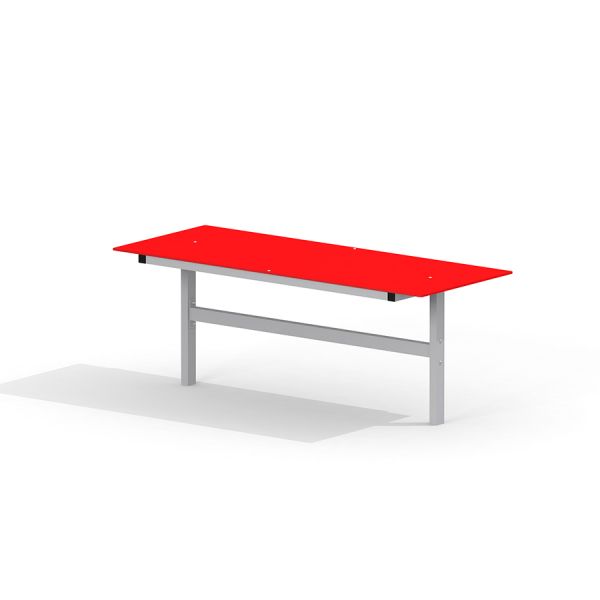Table HPL punase lauaplaadiga ja metallraamiga mänguväljakule