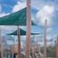 Sun Shade Triangle 5x5x5 Nature rohelised varikatused laste mänguväljakul