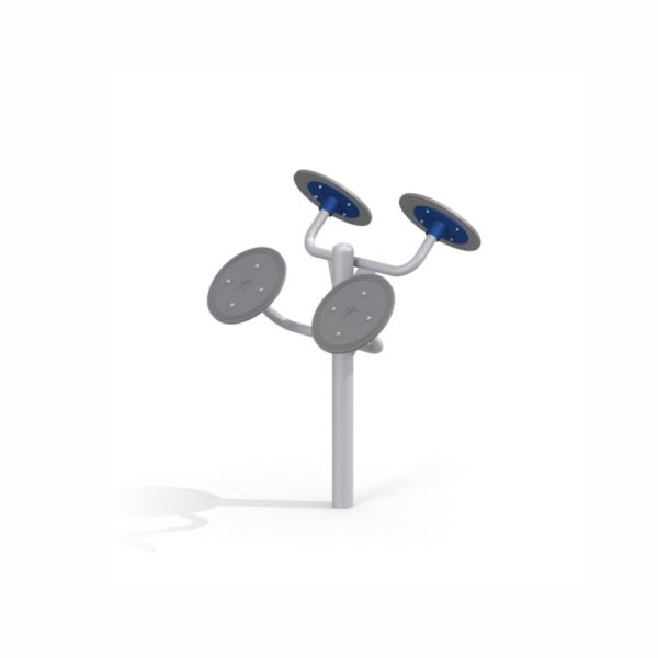 Tai-Chi Small Wheels harjutusvahend laste mänguväljakule, pöörlevate ketastega.
